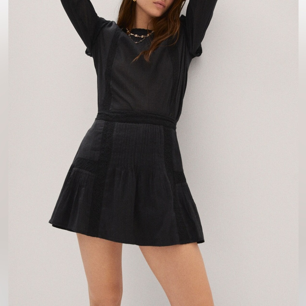 Mango Ruffled Cotton Skirt